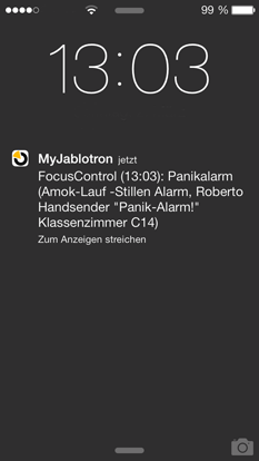 App Alarm Hinweis Beispiel: